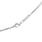 NewYork Close Out - Rhapsody 950 White Platinum Wave Solid Necklace (Size 20) Platinum Wt. 5.50 Gms.