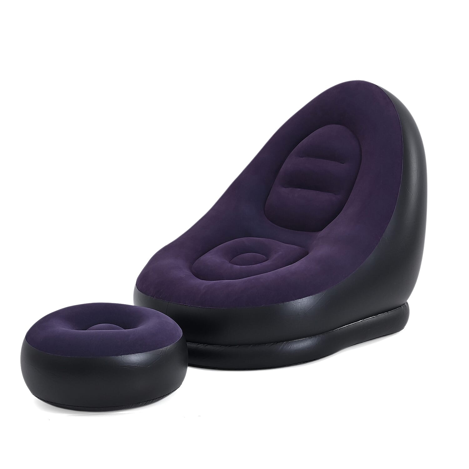 Inflatable Chair with Ottoman Footrest - Navy 8363352 0