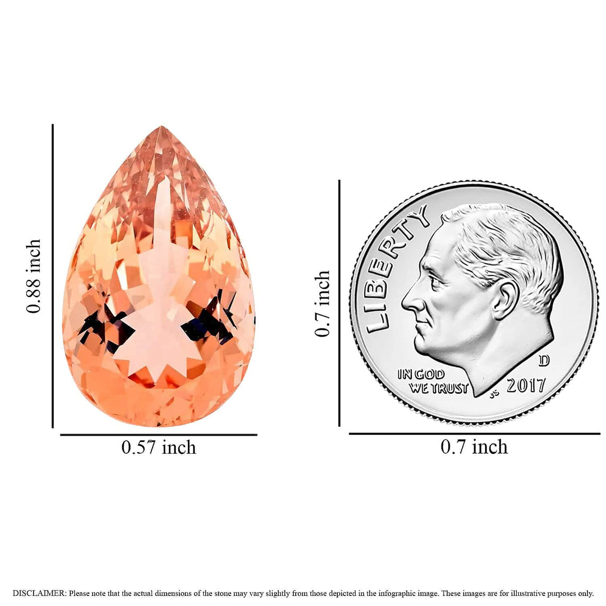 Chairman Vault Collection - Certified and Appraised AAAA Marropino Morganite Loose Gemstone (Pear Shape) 18.62 ct. 7755831 3