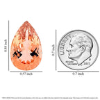Certified and Appraised AAAA Marropino Morganite Loose Gemstone (Pear Shape) 18.62 ct.