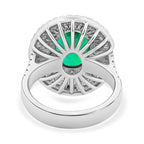 Certified and Appraised RHAPSODY 950 Platinum AAAA Kagem Zambian Emerald, Diamond Ring 5.40 Ct