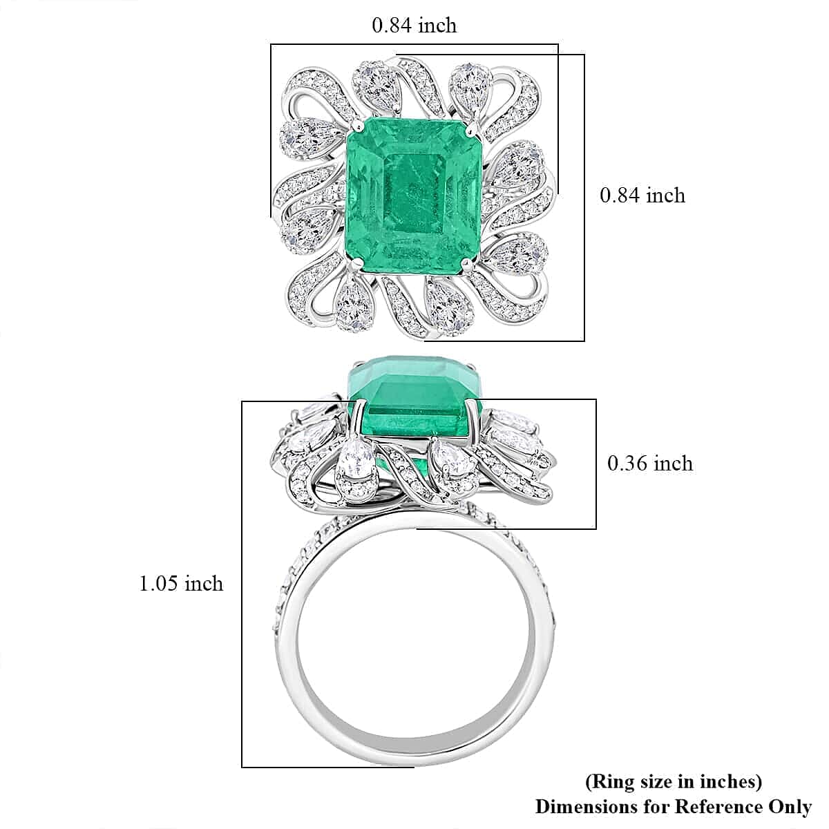 Chairman's Vault RHAPSODY 950 Platinum AAAA Ethiopian Emerald White Diamond VS Ring 9.30 Ct. 7769599 5