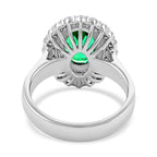 950 Platinum  AAAA  Ethiopian Emerald   White Diamond  VS Ring 3.75 ct,  Platinum Wt. 10.35 Gms  3.750  Ct.