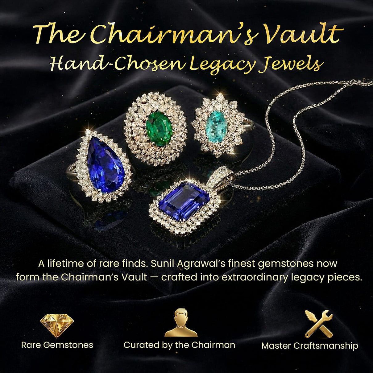 Chairman's Vault Collection Certified &amp; Appraised RHAPSODY AAAA Tanzanite, Natural Diamond Halo Earrings in 950 Platinum 18.65 Ct. 7769160 3