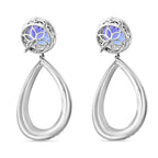 Certified and Appraised RHAPSODY 950 Platinum AAAA Tanzanite, E-F VS Diamond Earrings 18.65 ct.