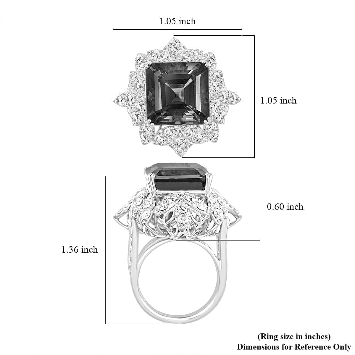 Chairman's Vault Collection 17.7 Ct. AAAA Tanzanite, Natural Diamond Cluster Ring in 950 Platinum 7769231 5