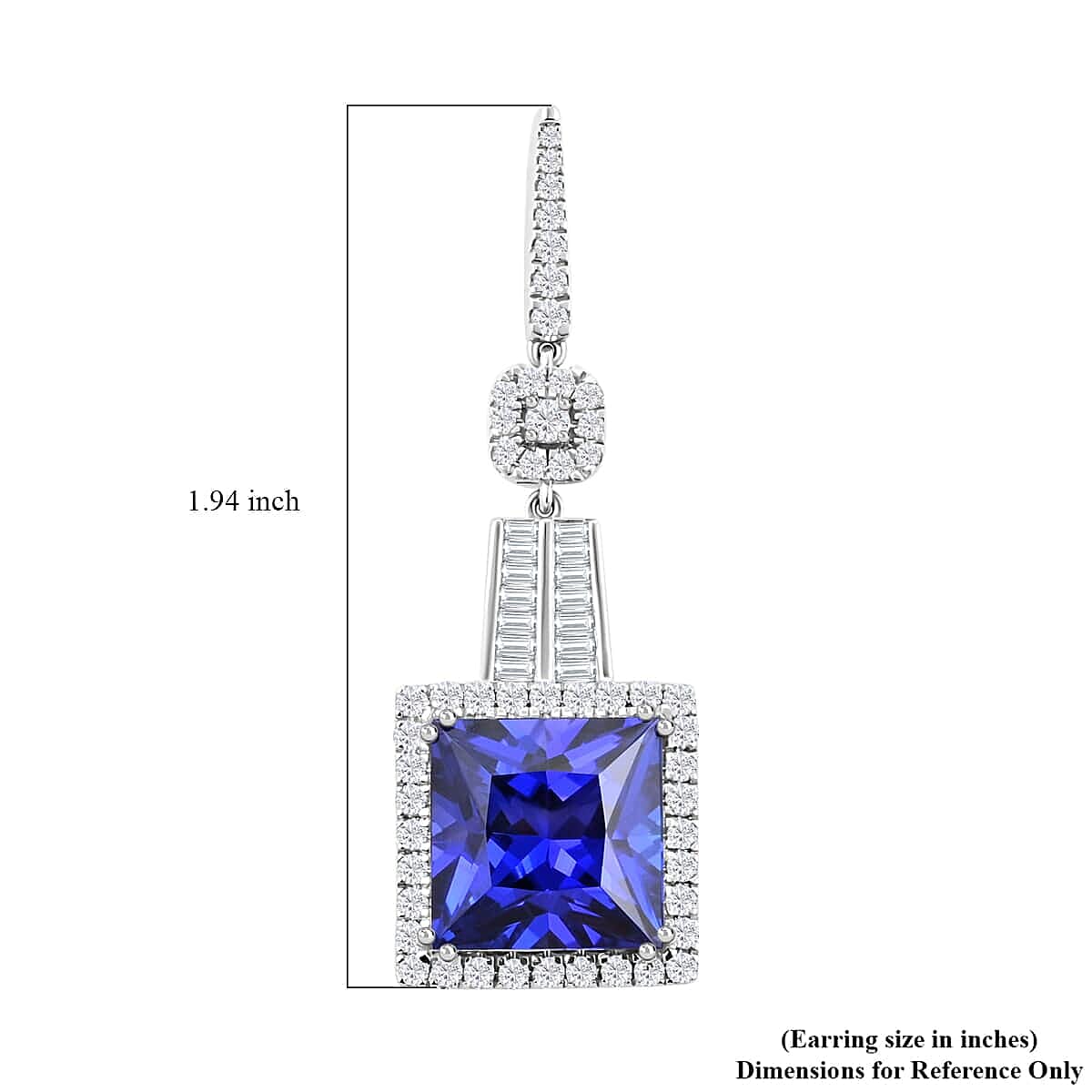 Chairman's Vault Collection Certified &amp; Appraised RHAPSODY 21.57 Ct. AAAA Tanzanite, 2.47 Ct. Natural Diamond Halo Earrings in 950 Platinum 7769112 5