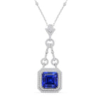 Certified and Appraised RHAPSODY 950 Platinum AAAA Tanzanite, Diamond Necklace 18 Inches 24.85 ct.