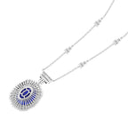 Certified and Appraised RHAPSODY 950 Platinum AAAA Tanzanite, Diamond Necklace 18 Inches 35.06 ct.