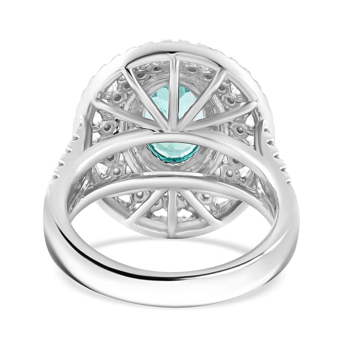 Chairman's Vault Collection RHAPSODY 1.75 Ct. AAAA Paraiba Tourmaline, Natural Diamond Triple Halo Ring in 950 Platinum 7860219 5