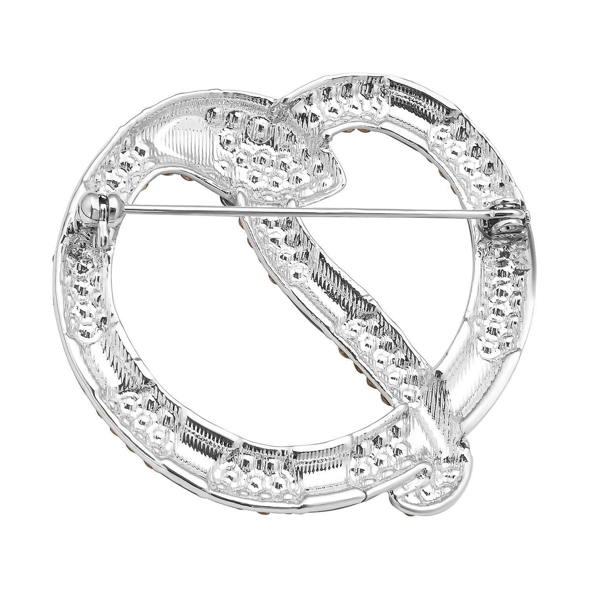 Champagne Crystal and Red Austrian Crystal  Brooch With Enamelling in Silver Ton 7079357 4