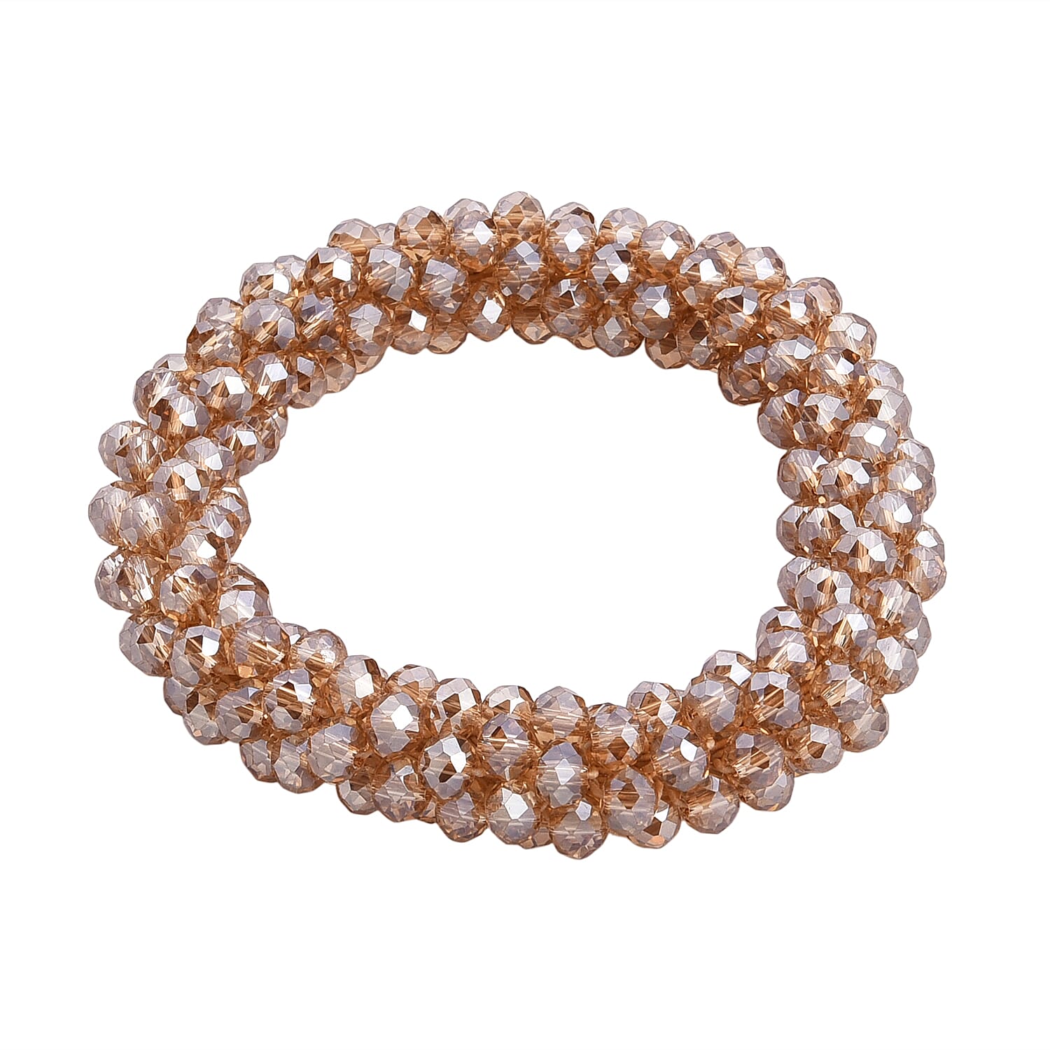 Champagne Crystal Stretchable Bracelet (Size - 7 to 7.5) 8334810 0