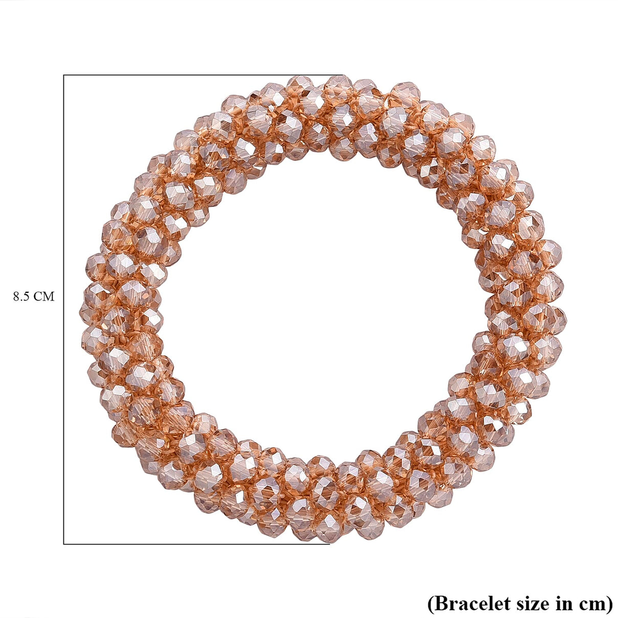 Champagne Crystal Stretchable Bracelet (Size - 7 to 7.5) 8334810 5