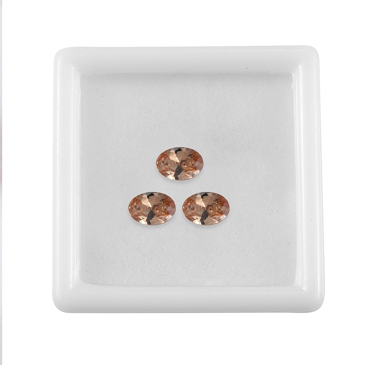 Set of 3 Champagne Cubic Zirconia Loose Gemstones in Oval Shape  3.29 Ct. 8063810 4