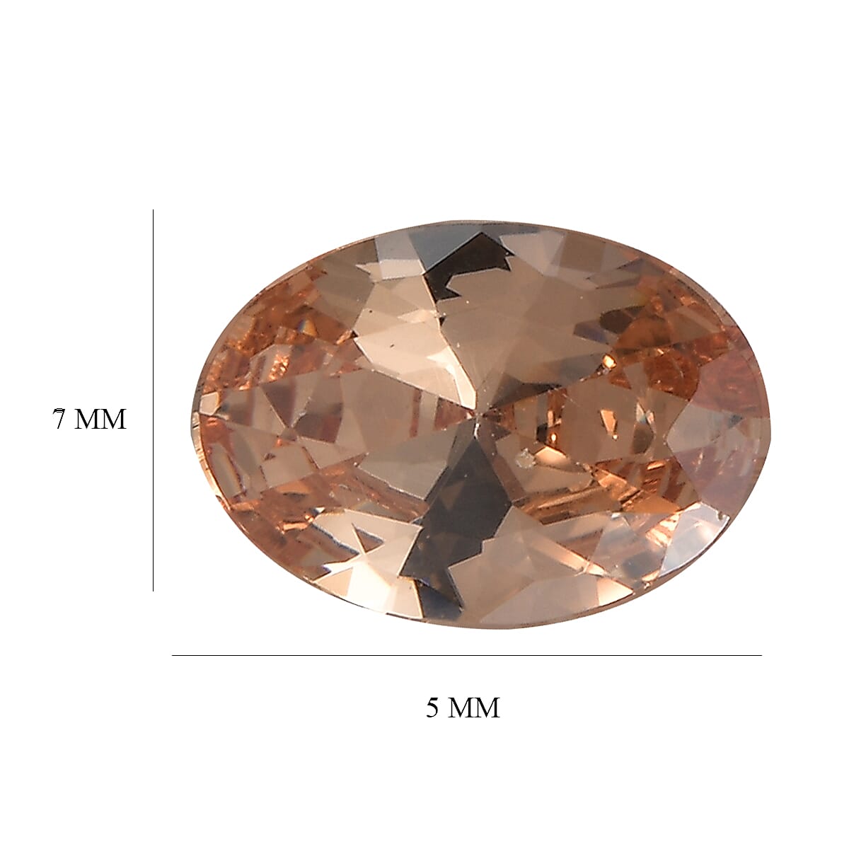 Set of 3 Champagne Cubic Zirconia Loose Gemstones in Oval Shape  3.29 Ct. 8063810 5