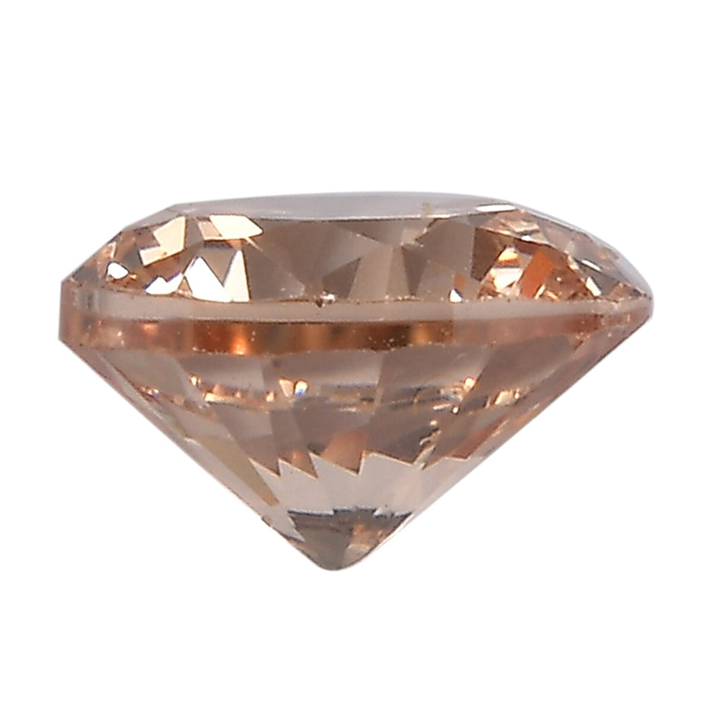 Champagne Cubic Zirconia Round Shape Gemstone 1.36 Ct.