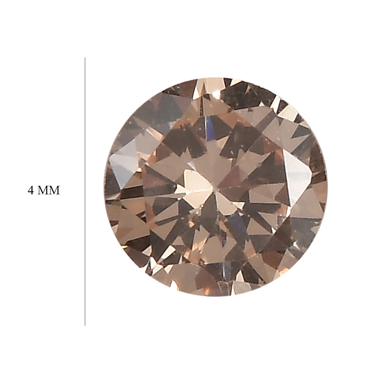 Set of 3 Champagne Cubic Zirconia Loose Gemstones in Round Shape 1.36 Ct. 8063811 4