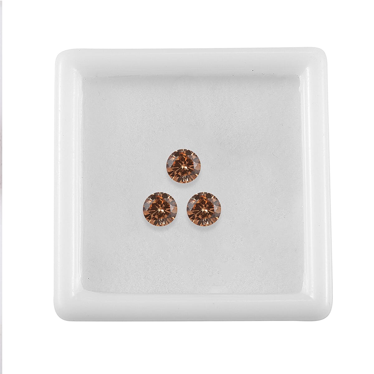 2.34 Ct. Set of 3 Champagne Cubic Zirconia Loose Gemstones in Round Shape 8063812 3