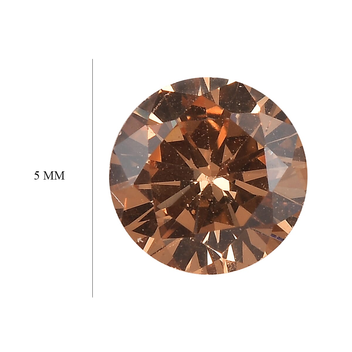 2.34 Ct. Set of 3 Champagne Cubic Zirconia Loose Gemstones in Round Shape 8063812 4