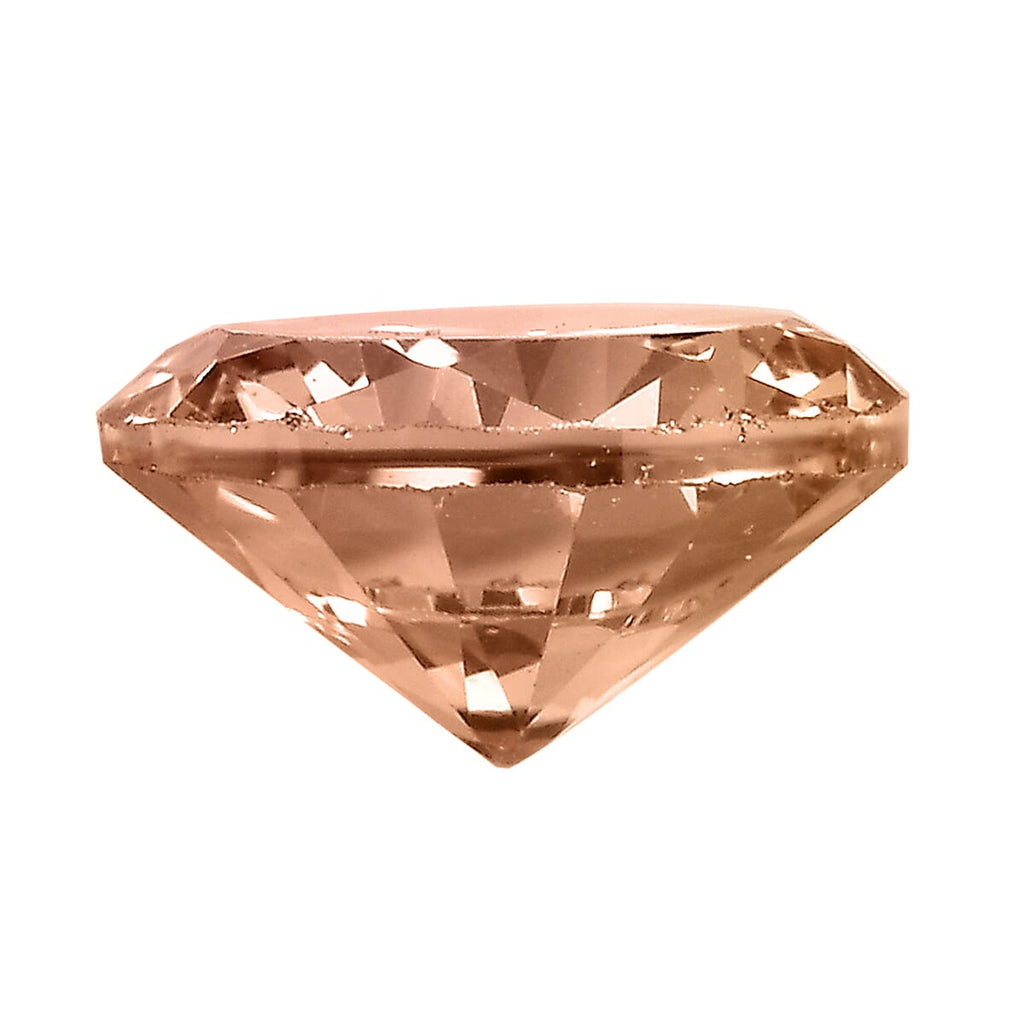 Champagne Cubic Zirconia Round Shape Gemstone 4.22 Ct.