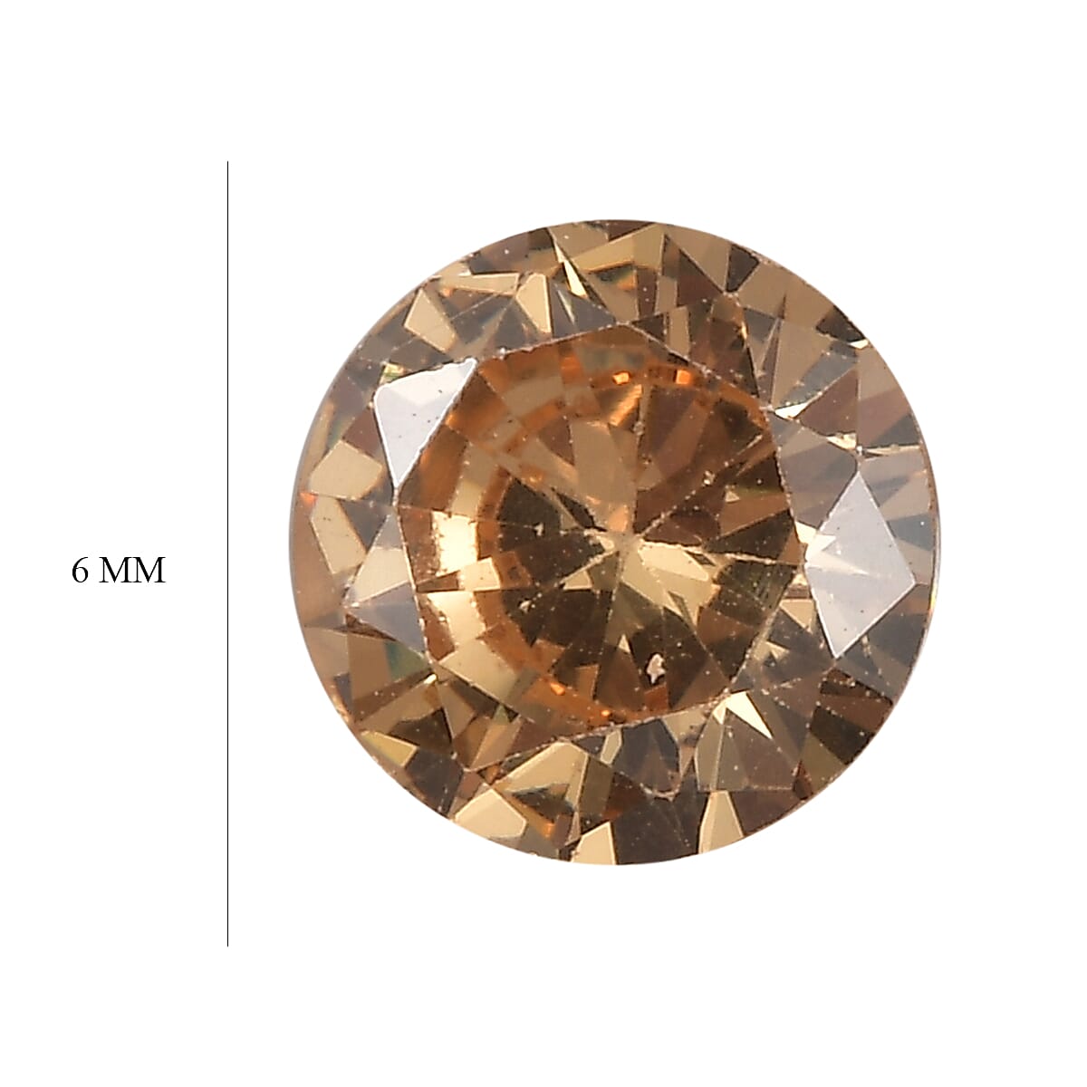 4.22 Ct. Set of 3 Champagne Cubic Zirconia Loose Gemstones in Round Shape 8063813 4