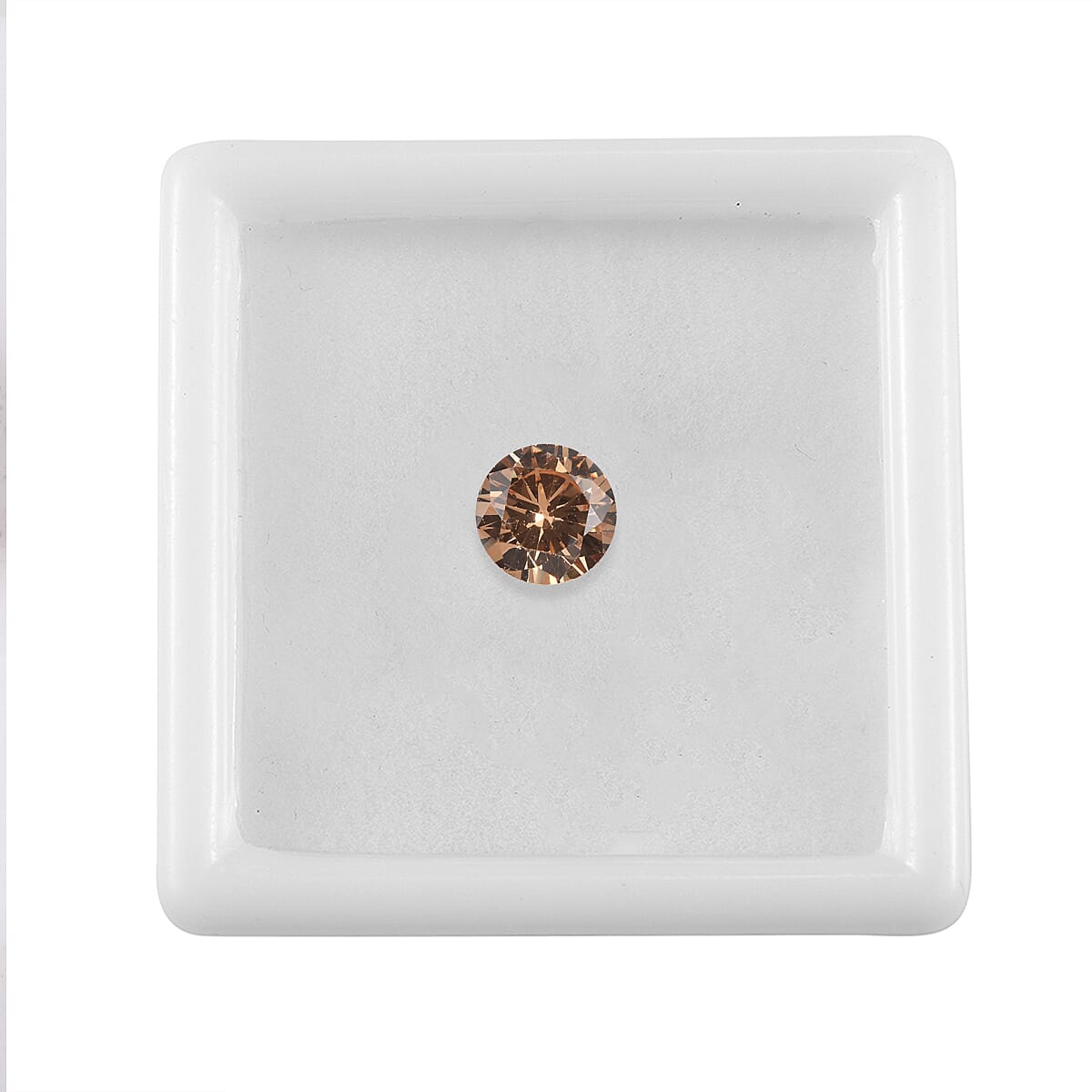 2.1 Ct. Champagne Cubic Zirconia Loose Gemstone in Round Shape 8063814 3