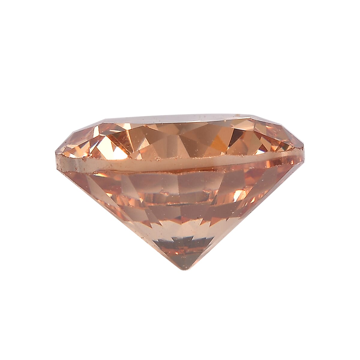 3.12 Ct. Champagne Cubic Zirconia Loose Gemstone in Round Shape 8063815 2