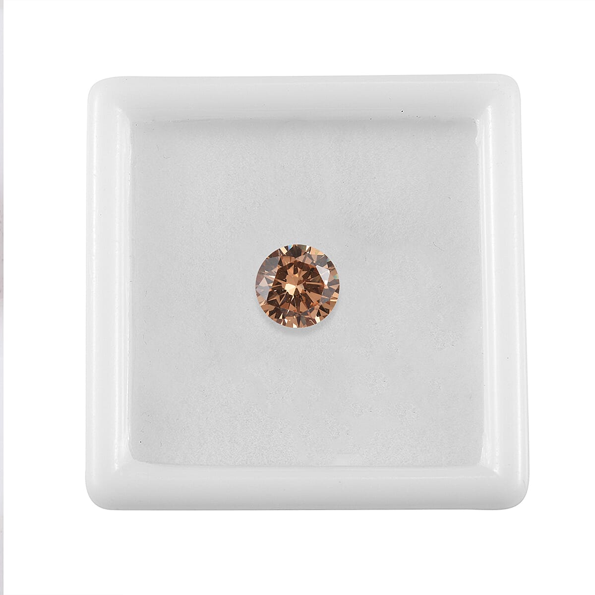 3.12 Ct. Champagne Cubic Zirconia Loose Gemstone in Round Shape 8063815 3