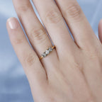 Natural Champagne Diamond Ring in 18K YG Vermeil Sterling Silver 0.50 Ct