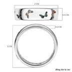 Multi Diamond Band Ring in Platinum Overlay Sterling Silver 0.50 Ct.