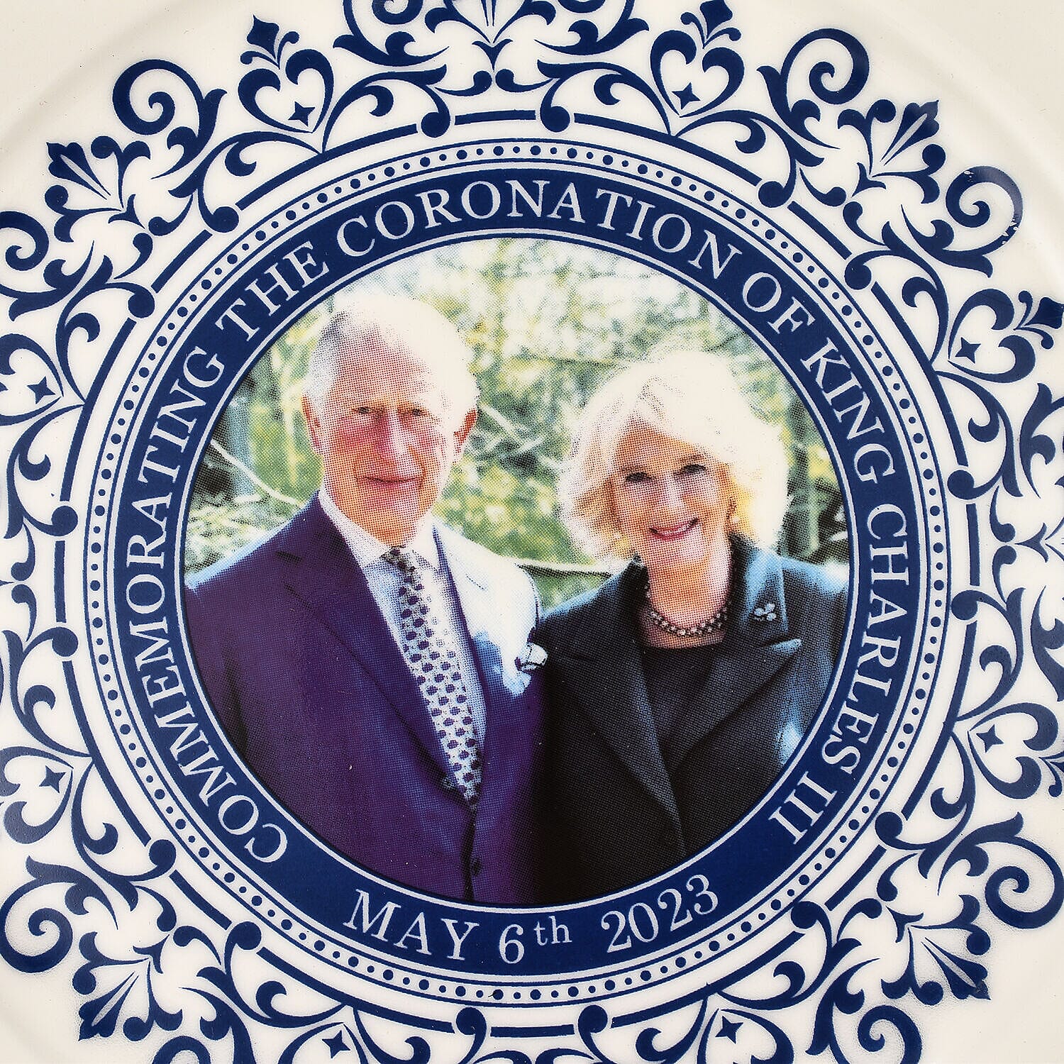Charles &amp; Camilla Commemorative Plate ( Diameter - 8inch) - Blue 7481649 4