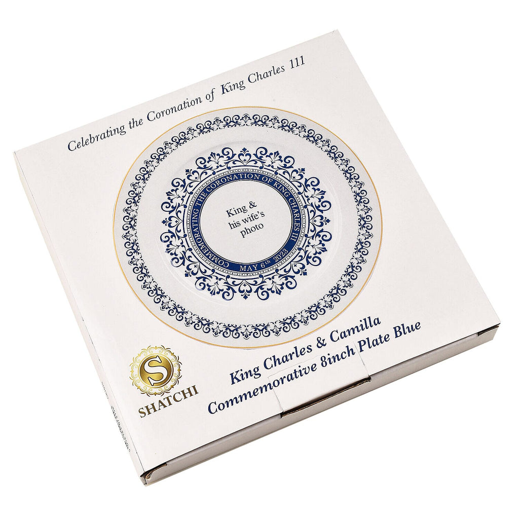 Charles & Camilla Commemorative Plate ( Diameter - 8inch) - Blue