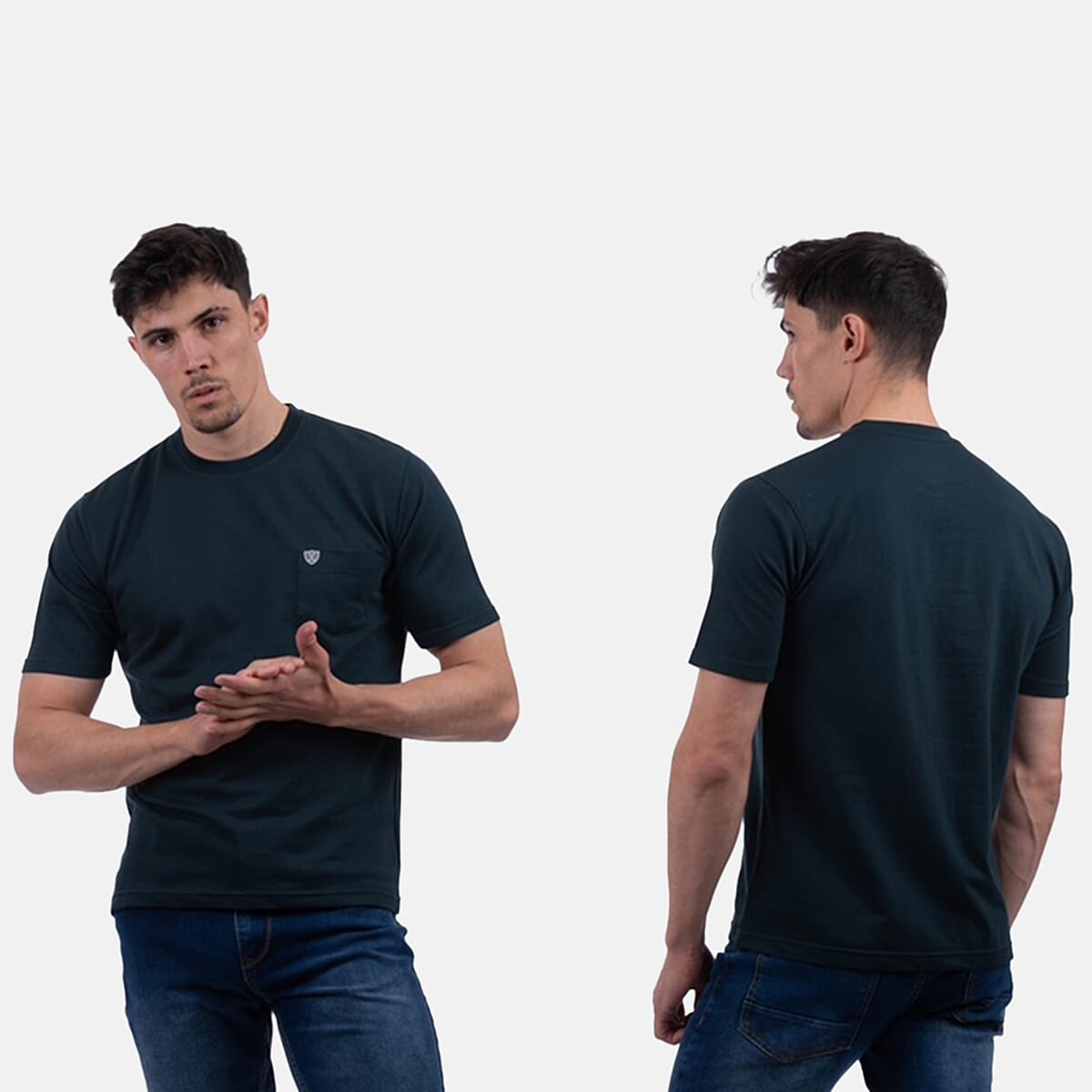 Charles Norton Chest Pocket T-Shirt (Size L, Fit 16 to 18) - Petrol V32518761 0