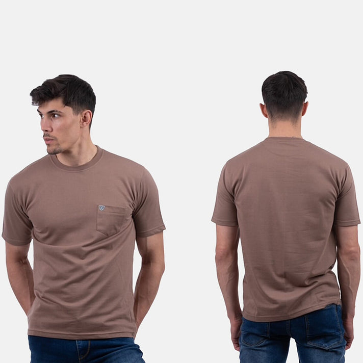 Charles Norton Chest Pocket T-Shirt (Size L, Fit 16 to 18) - Stone 8520744 1