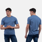 Charles Norton Chest Pocket T-Shirt (Size M, Fit 12 to 14) - Blue