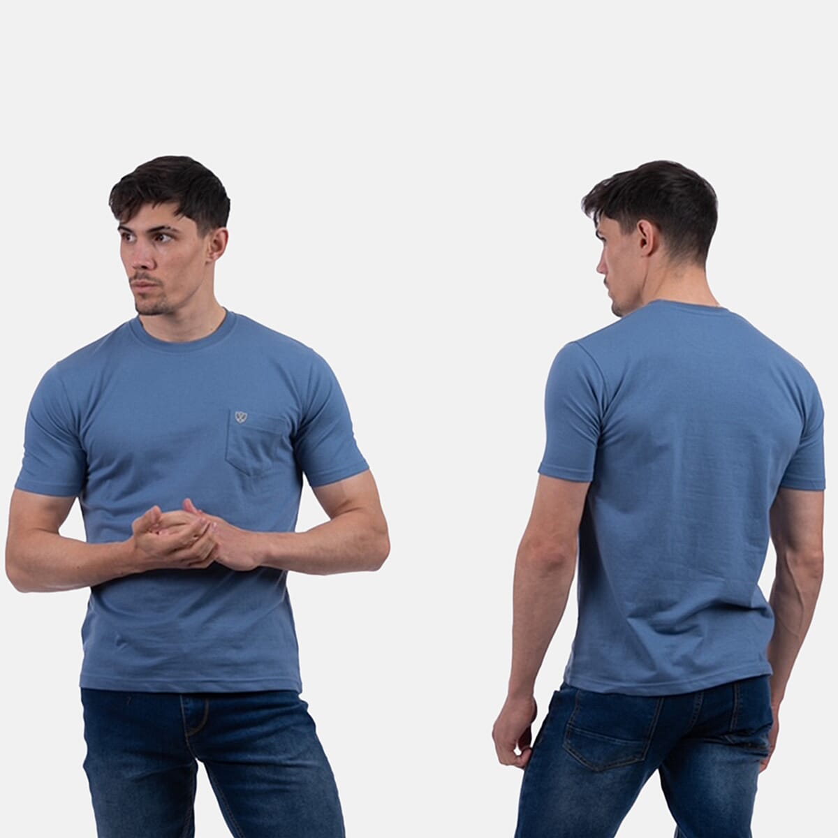 Charles Norton Chest Pocket T-Shirt (Size M, Fit 12 to 14) - Blue V32527067 0
