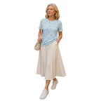 Charlotte West 100% Cotton Embroidered Jersey Tee (Size 10) - Blue