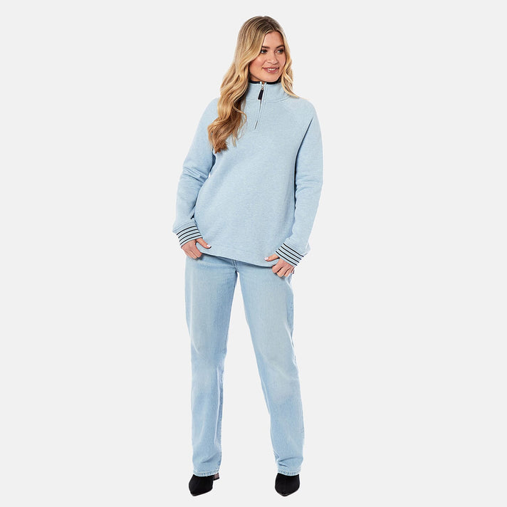 Charlotte West Cotton Knitted Funnel Sweatshirt 7929727 1