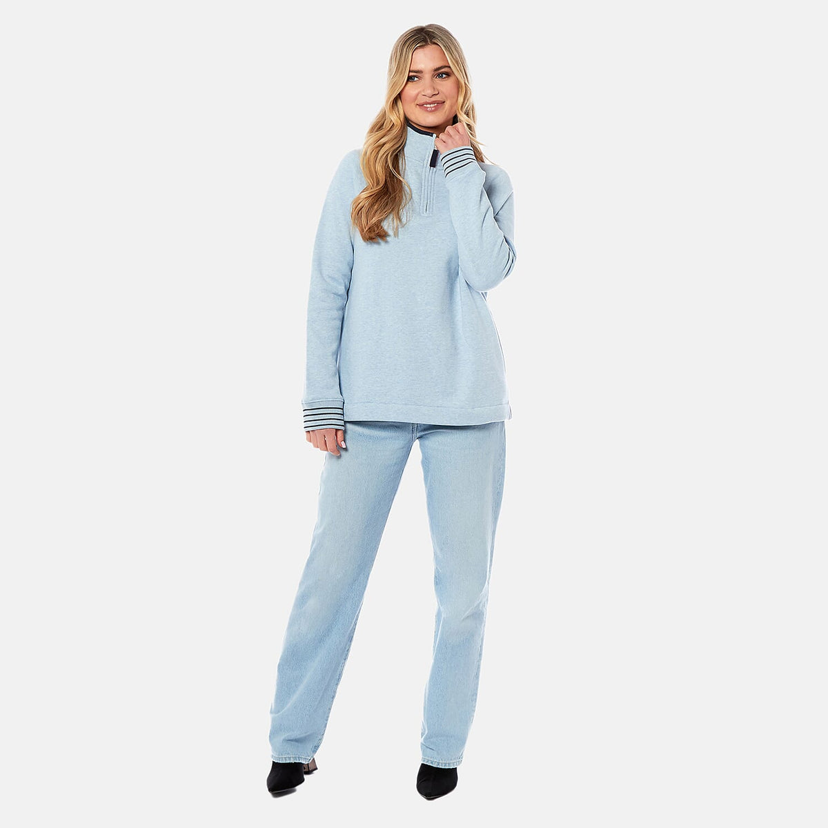 Charlotte West Cotton Knitted Funnel Sweatshirt 7929727 1