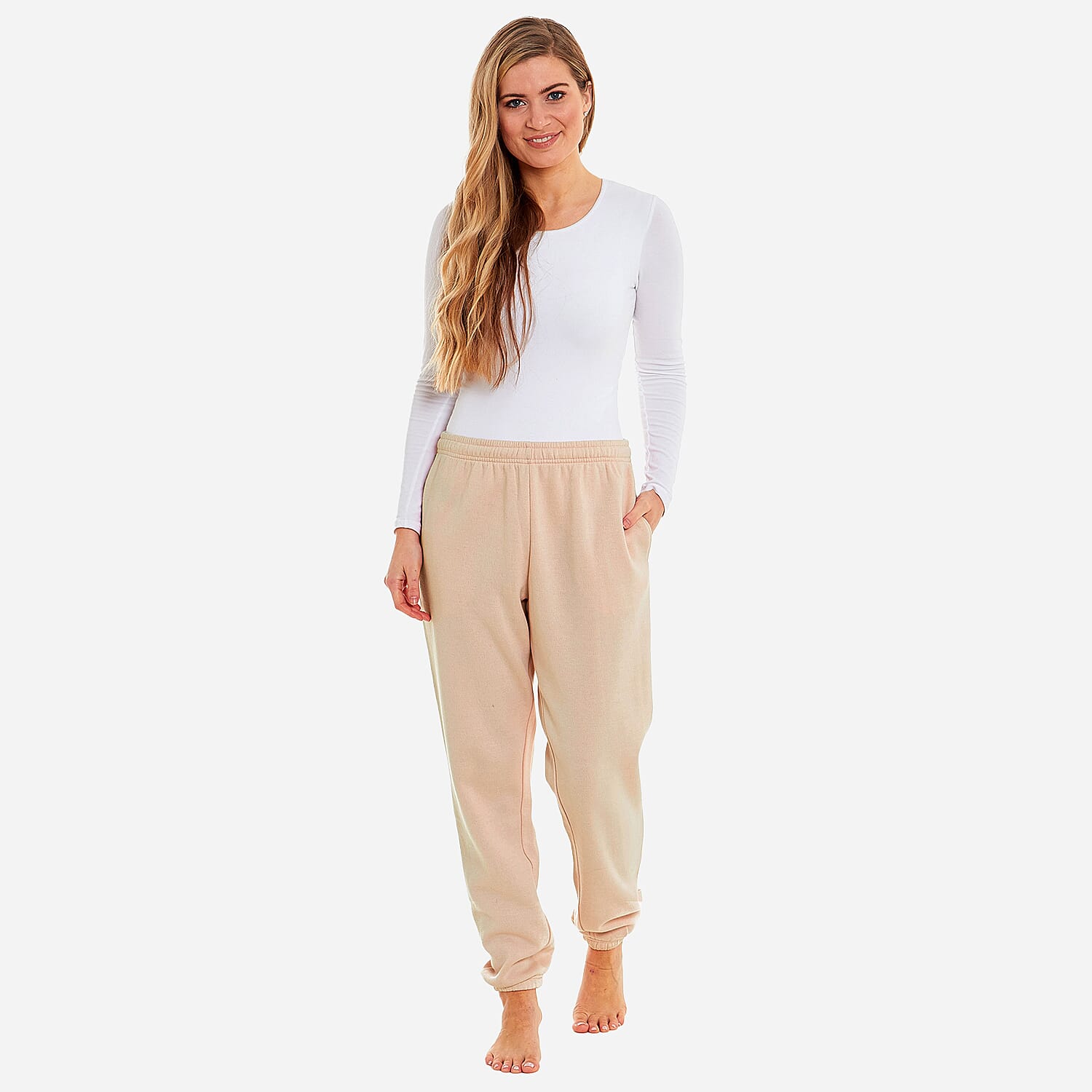 Charlotte West Women's Cotton Cuffed Jogger (Size 16-18) - Nude Brown 8269598 0