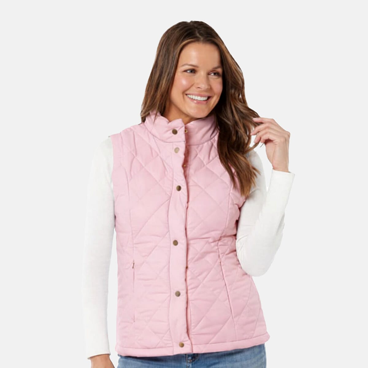 Charlotte West Ladies QuiLighted Padded Gilet (Size 12) - Pink 8484304 0