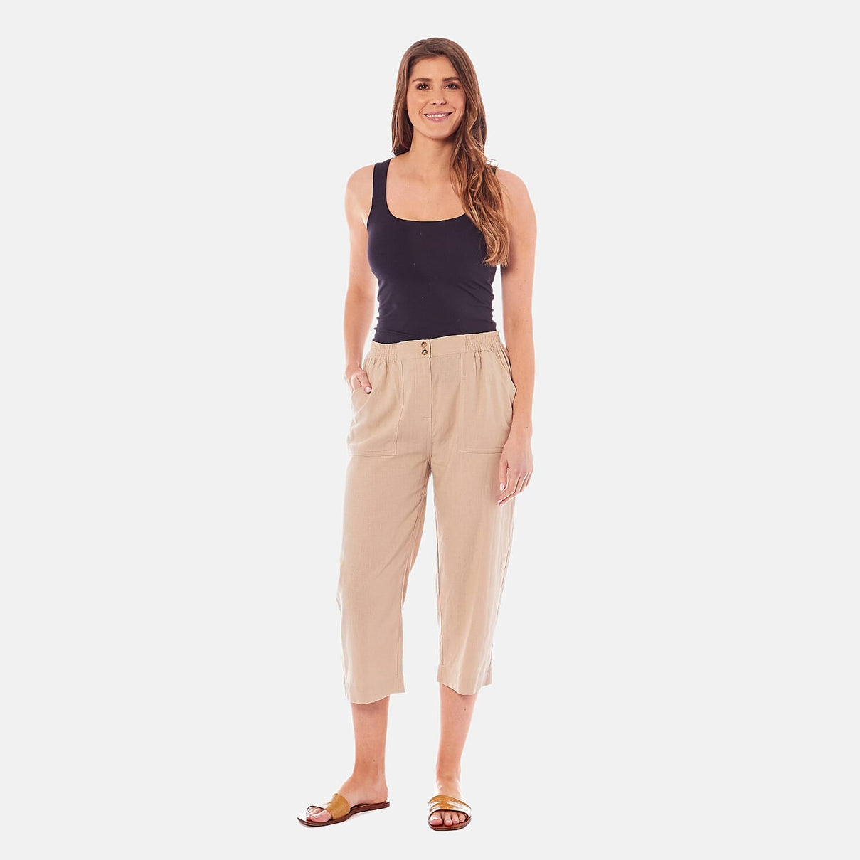 Charlotte West Ladies Linen Blend 3-4 Trousers 7660767 4