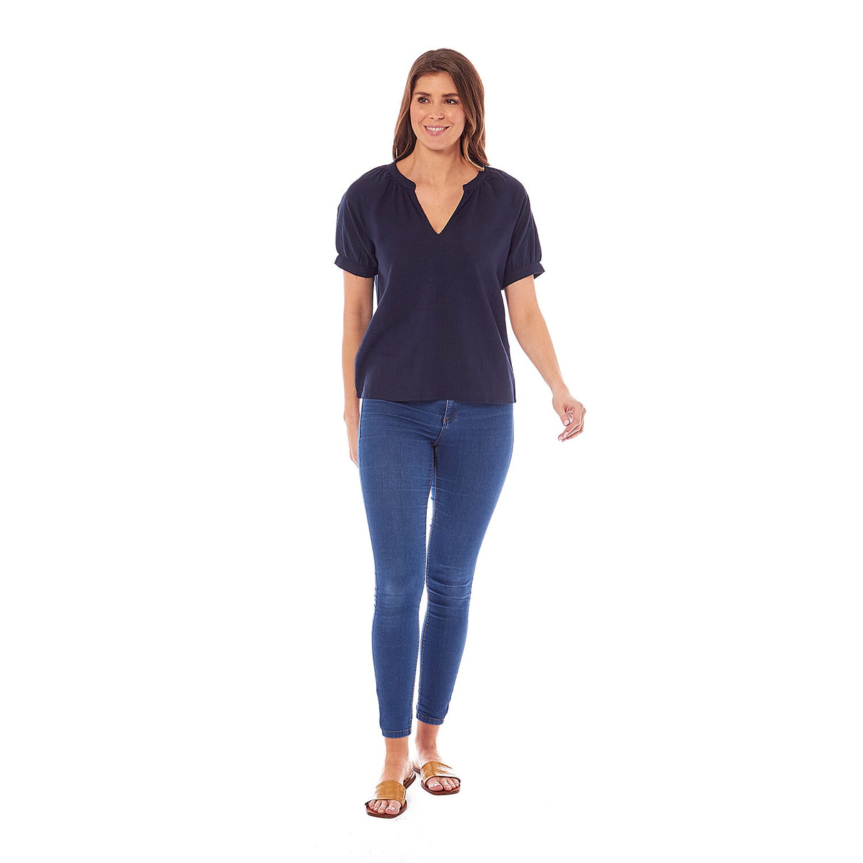 Charlotte West Ladies Linen Blend Top 7807481 2