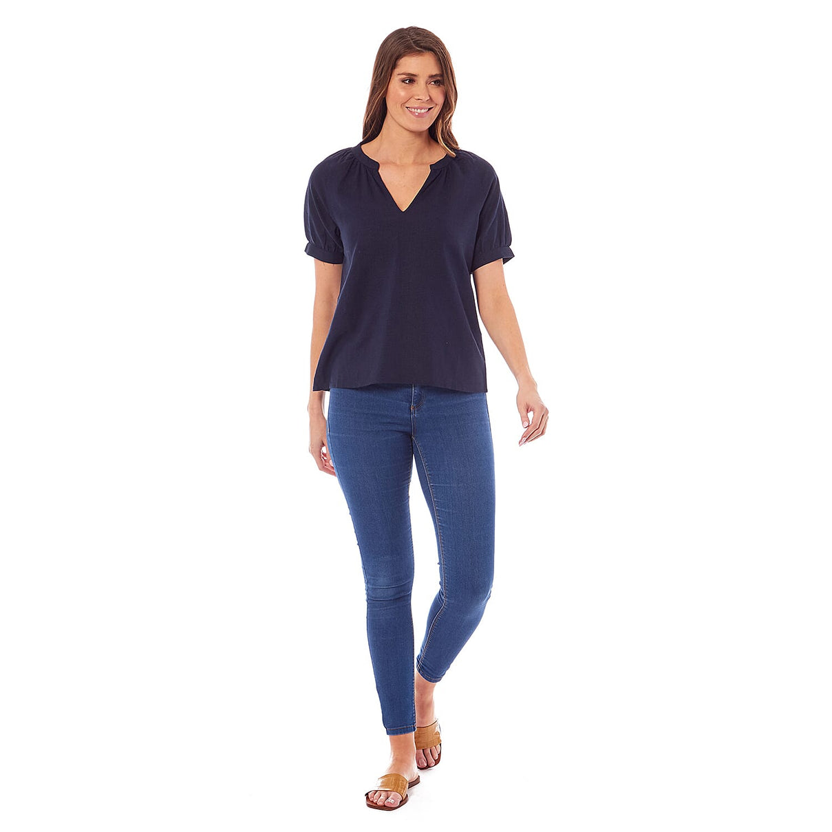 Charlotte West Ladies Linen Blend Top 7807481 3
