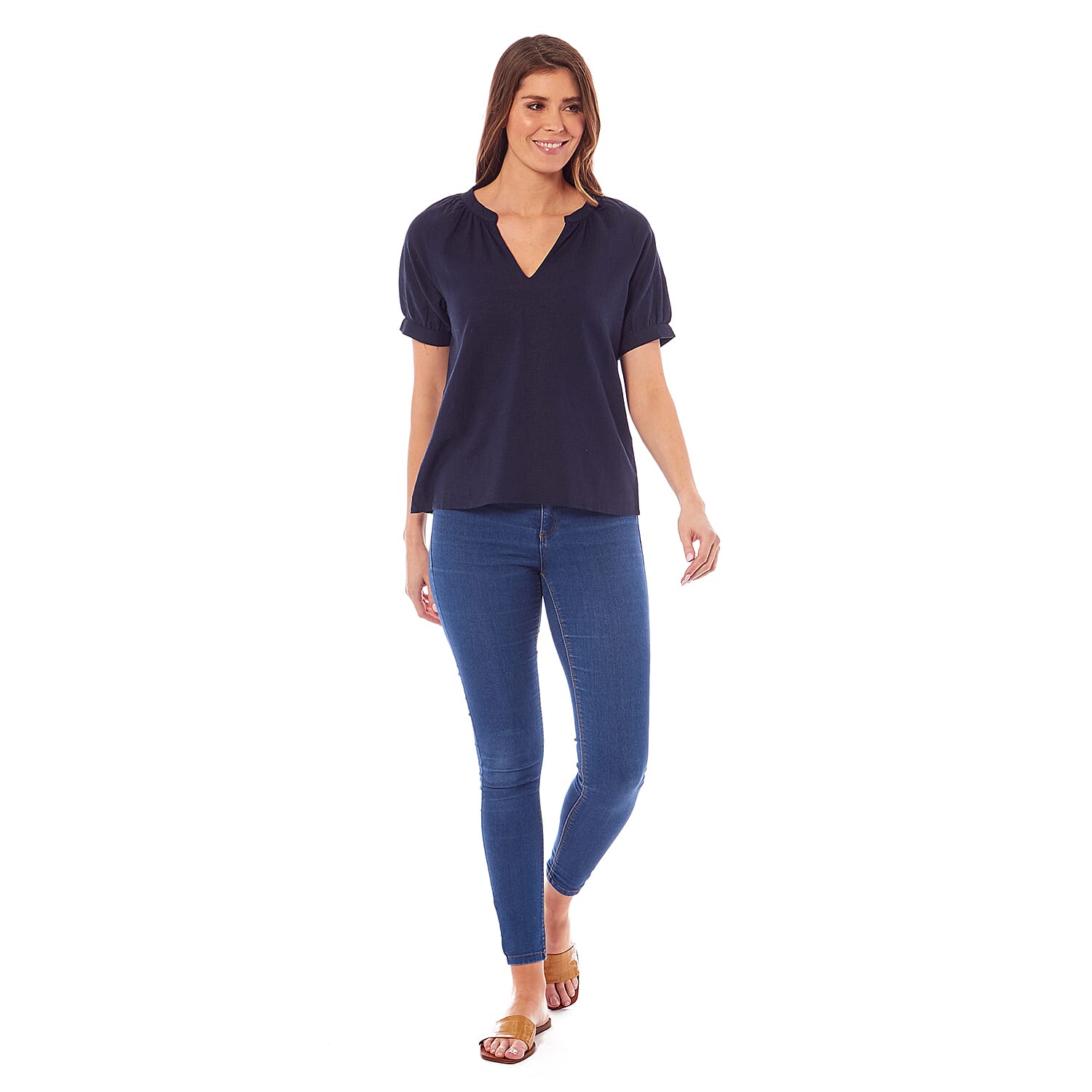 Charlotte West Ladies Linen Blend Top 7807481 3