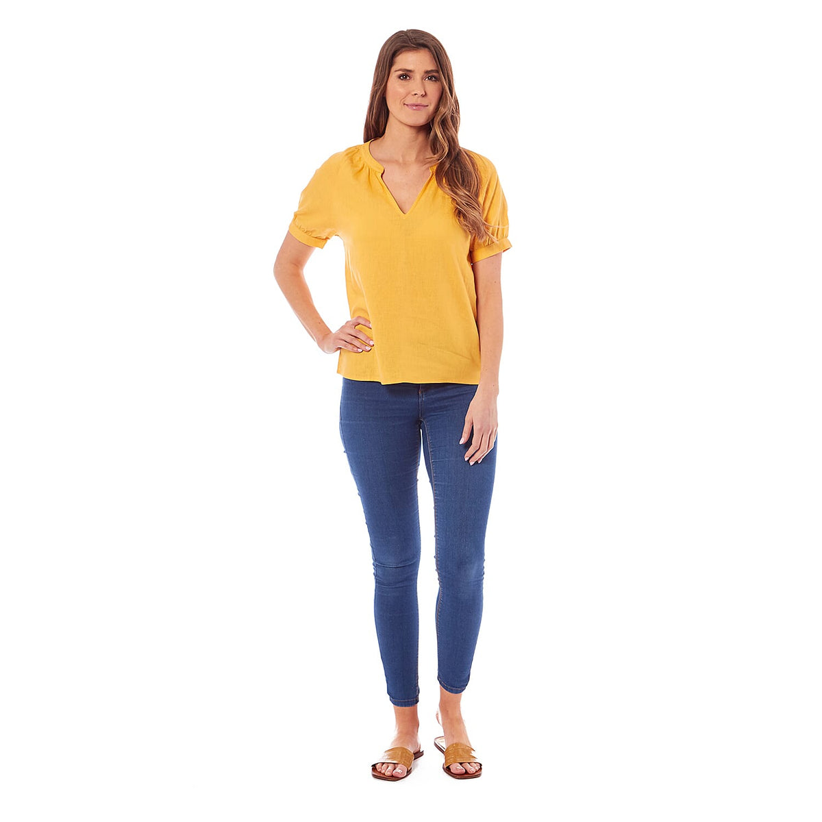 Charlotte West Ladies Linen Blend Top V32612283 0