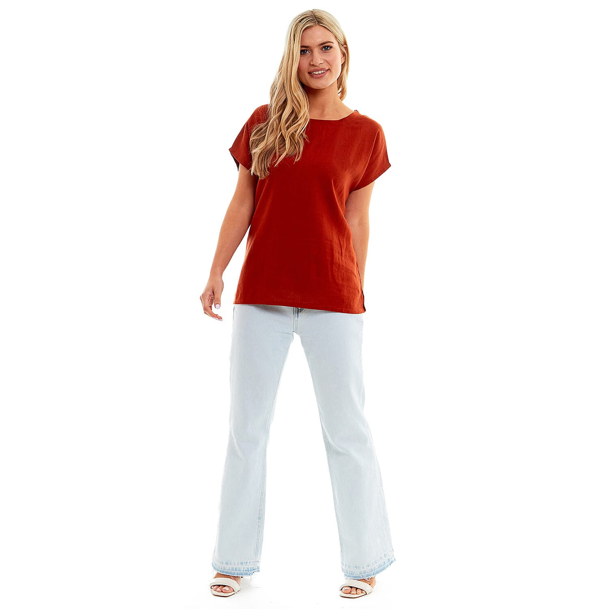 Charlotte West Ladies Linen Boat Neck Top 7861889 1