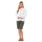 Charlotte West Ladies Linen Jacket (Size 16) - White