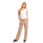 Charlotte West Linen Blend Ladies Trouser (Size 12) - Stone