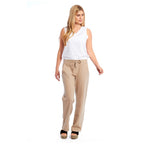 Charlotte West Linen Blend Ladies Trouser (Size 12) - Stone